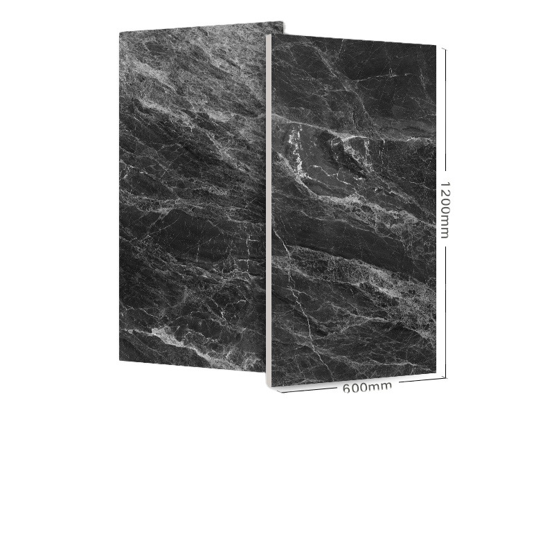 石の模倣質感 600x1200mm サイズで磨いたガラスのポルセランの床と壁のタイル
